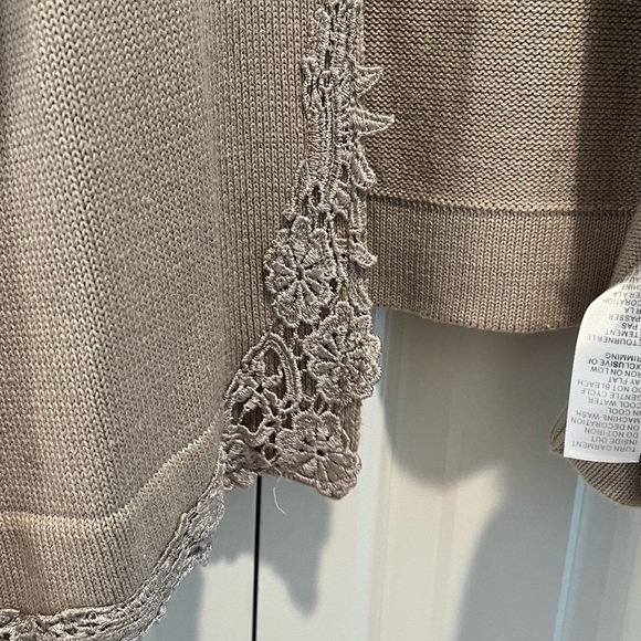 TOGETHER open taupe cardigan  LG  / XL - Picture 7 of 8